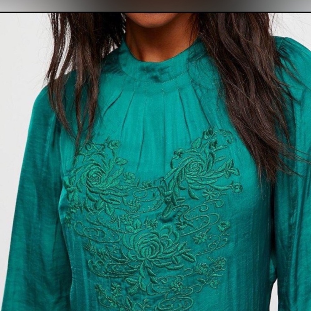 Free People New Day satin tunic dress - Picture 4 of 9